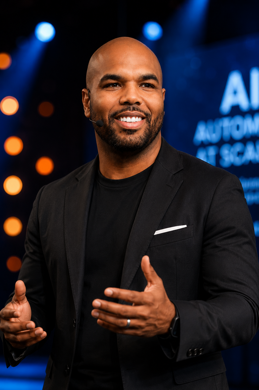 Khary Reynolds speaking at an executive event