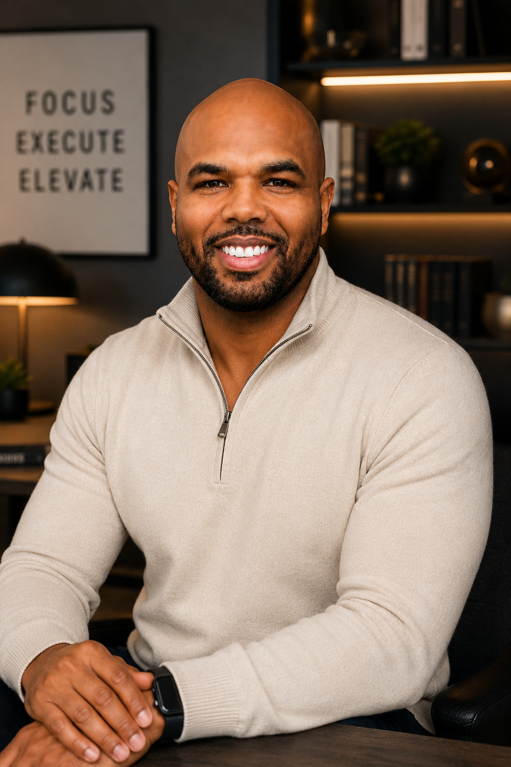 Khary Reynolds at his home office